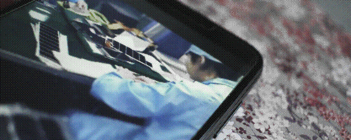 A part of a PinePhone display showing factory workers assembling the PinePhone